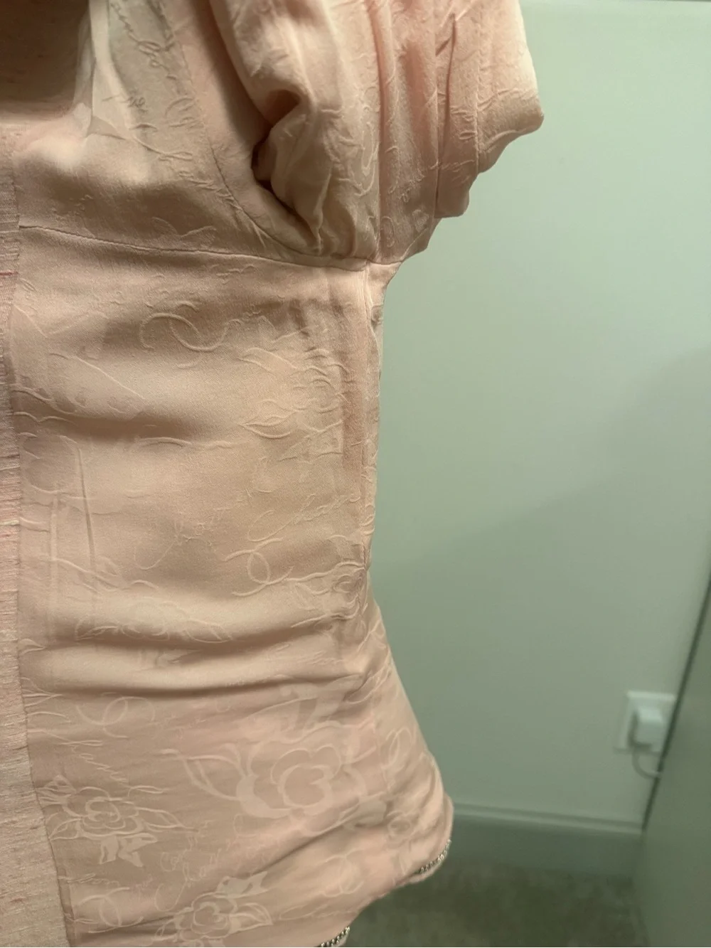 Chanel 17C Coco Cuba Pink Tweed Silk Blazer Pleated Tulle Cuff *Collectors Item*